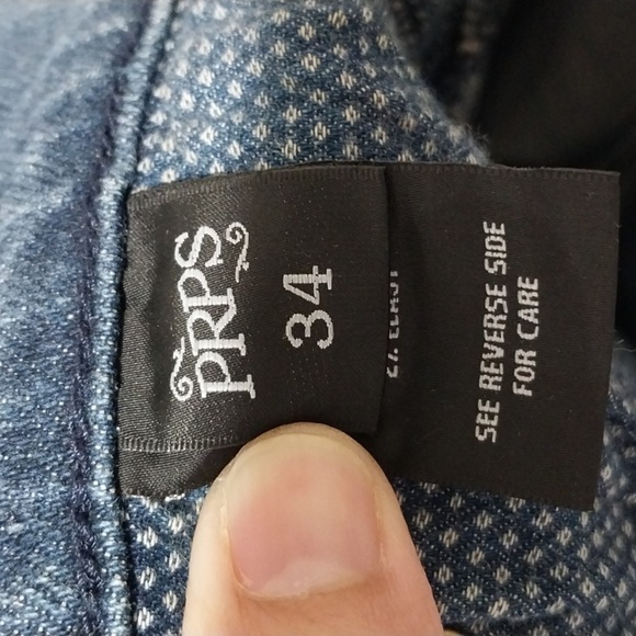 Prps Windsor Stretch Men's Denim Jeans Size 34 Bruised Never Broken Distressed - Picture 12 of 16